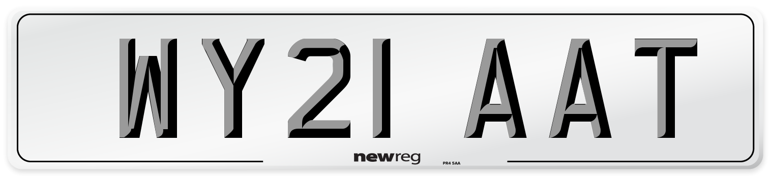 WY21 AAT Number Plate from New Reg